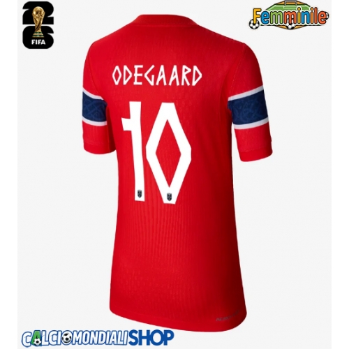 Maglie da calcio Norvegia Martin Odegaard #10 Prima Maglia Femminile Mondiali 2026  Manica Corta